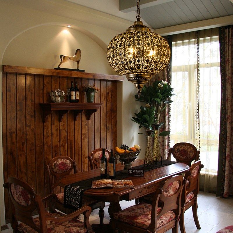 东南亚风格吊灯复古铁艺摩洛哥新疆酒吧餐厅客厅茶室泰式民宿灯具,淘宝优惠券,粉丝福利购,淘宝优惠卷