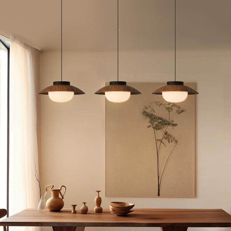 日式诧中寂风餐厅吊古灯三头古岛台20吧24新款复胡桃木色台饭厅灯,淘宝优惠券,粉丝福利购,淘宝优惠卷