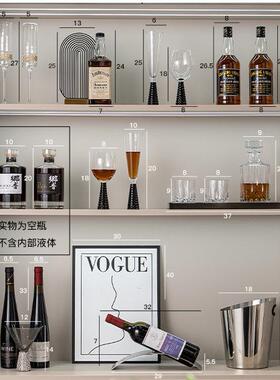 贝子现代轻奢厨房餐厅样板酒间柜软艺装饰品酒具组合酒杯酒具高档
