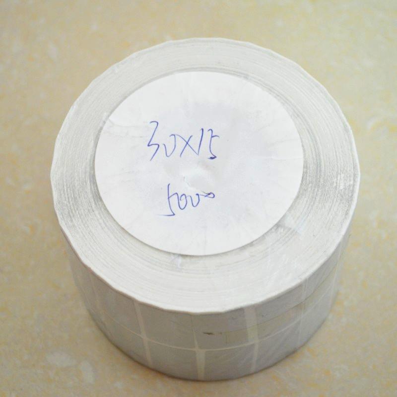 30*15mm matte silver barcode paper silver waterproof barcode label paper Asian silver self-adhesive label paper 5000 sheets