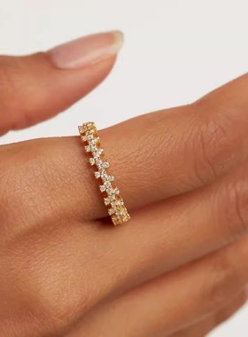 皇冠锆石戒指PDPAOLA纯银