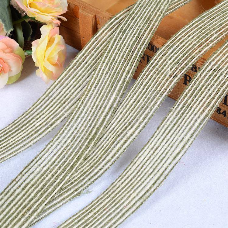 2.8cm彩色鱼丝麻麻织带麻花边编织带DIY麻绳纺织辅料100M - 图2