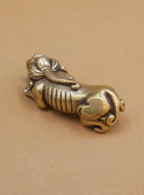 黄铜貔貅吊坠铜手把件个性汽车钥匙扣挂件新款吉祥物包包挂件