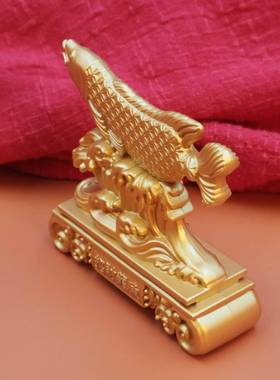 金龙鱼摆件家居玄关电视柜聚宝盆招财龙鱼年年有余店铺开业礼品