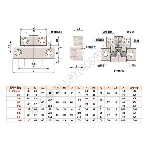 扣机模具拉钩标准MPLK/20/30/60/80s日标锁模扣机械式开闭器尼龙 - 图0