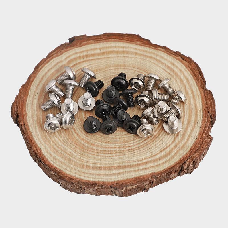 304 nickel-plated black zinc desktop computer chassis optical drive fixing screw DVD round head padded screw PWM3*4*5