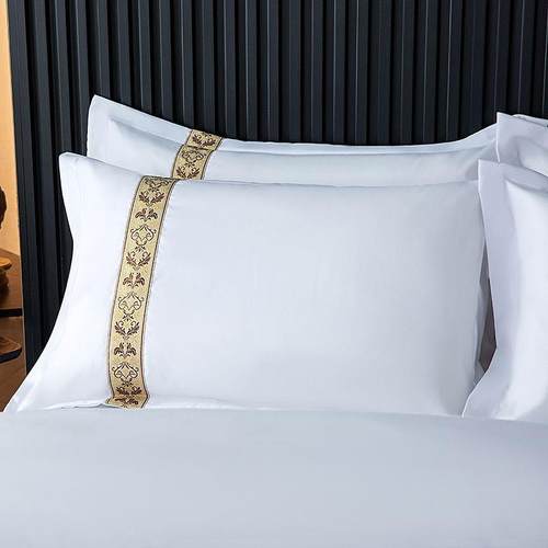 加厚纯白中式酒店床上用品宾馆四件套民宿美容三件套 - 图3