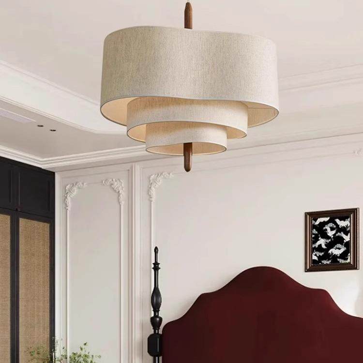 法式中古吊灯客厅主灯卧室餐厅复古奶油风设计师创意艺术布艺灯罩,淘宝优惠券,粉丝福利购,淘宝优惠卷