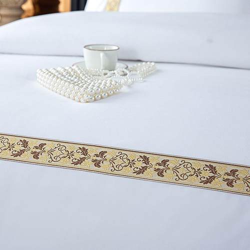 加厚纯白中式酒店床上用品宾馆四件套民宿美容三件套 - 图2