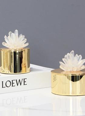 创意KF-M542盒现代简约水晶花饰盒收纳客厅板间家居装软装工艺品