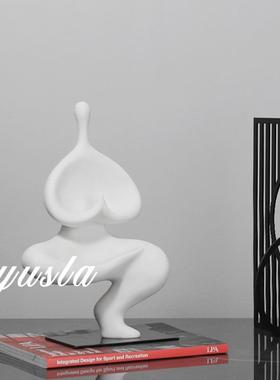 简约现代创意玄关柜电视柜人物摆件样板间酒店客厅衣帽间软装饰品