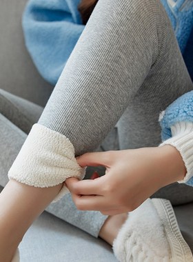 Winter Women Pants Warm Fleece Thickening Leggings High Wais