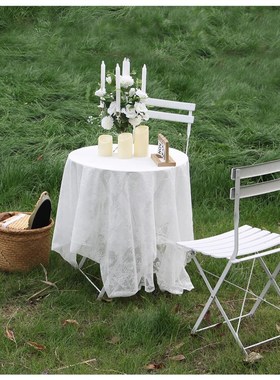 影楼婚纱照摄影道具烛台花欧式复古化妆镜外景画T架拍摄摆件圆桌