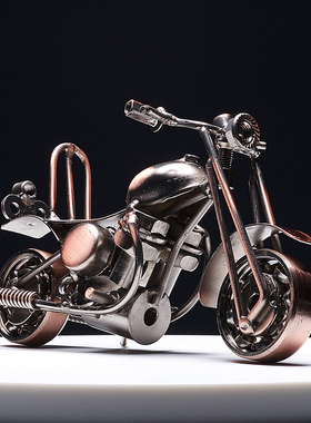 复古机车创意家居客厅酒柜书架电视柜装饰品怀旧桌面工艺礼品摆饰