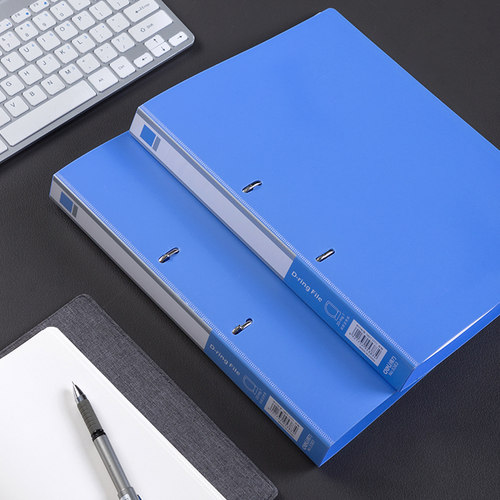 得力a4打孔活页夹资料夹透明插页文件夹两孔二三孔活页文件夹多功能o型夹双孔资料整理快劳夹环形文件夹办公 - 图3