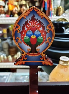 彩绘切玛盒民族风藏传彩绘五谷盒摆件藏式装饰品藏族用.品吉祥图