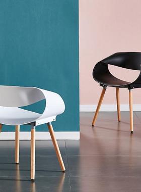 现代简约家用椅子塑料北欧网红餐椅靠背凳子休闲椅书桌椅洽谈桌椅