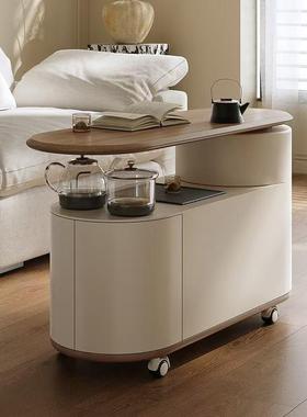 移动茶台现代简约泡茶桌旋转轻奢沙发茶边柜新款客厅阳台小型茶车