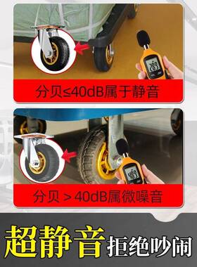 6寸万向轮轮子重型静音橡胶轮小推车平板车拖车定向承重万向脚轮8