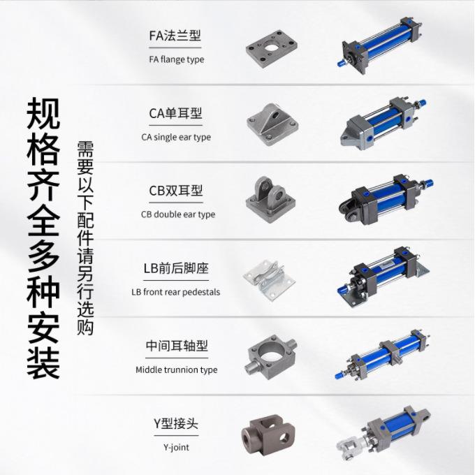 重型液压油缸HOB-63X80X100X125HG2拉杆式带磁液压缸活塞式增压缸 - 图2