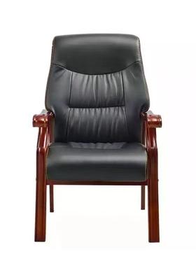 实木会议椅简约现代会议室洽谈扶手椅实木办公椅休闲棋牌椅培训椅