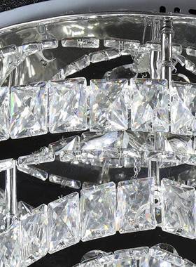 轻奢水晶卧室吸顶灯大气圆形LED灯饰现代简约客厅吸顶灯销售