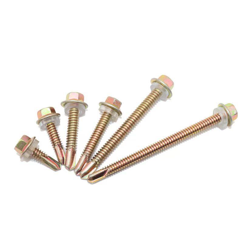 工厂钻尾螺丝六角钻尾螺丝彩钢瓦打铁皮燕尾螺钉钻铁自攻螺钉 - 图1