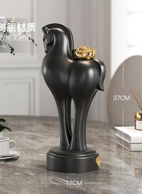 马上有钱办公室装饰品新公司桌面摆件新中式家居饰品聚财开 业礼