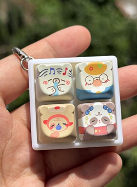 跨境解压按键PBT动物热升华键帽