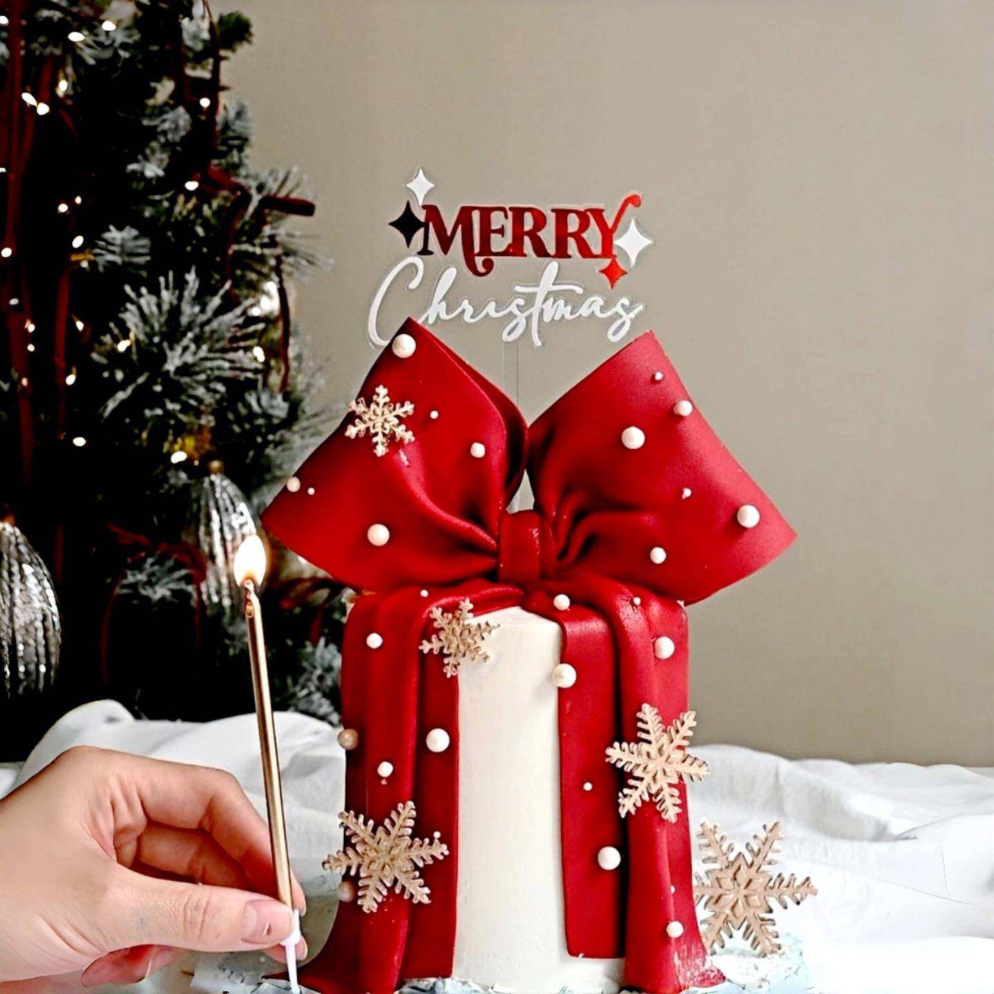 跨境ins风圣诞节装饰亚克力雪花拐杖蛋糕插件HOHOHO圣诞派对用品,淘宝优惠券,粉丝福利购,淘宝优惠卷