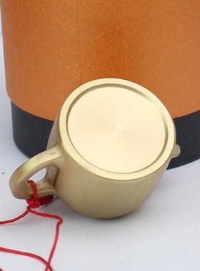 把把壶纯黄铜摆件金属铜工艺品办公室茶道茶具小铜器中式国风铜制