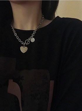 卫衣链甜酷潮女韩版嘻哈钛钢不掉色项链衣服配饰t恤毛衣链太钢颈