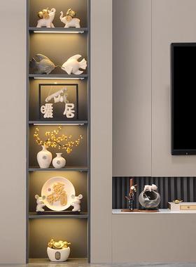 新中式家居玄关暖居摆件客厅电视柜高档轻奢风办公室酒柜装饰品