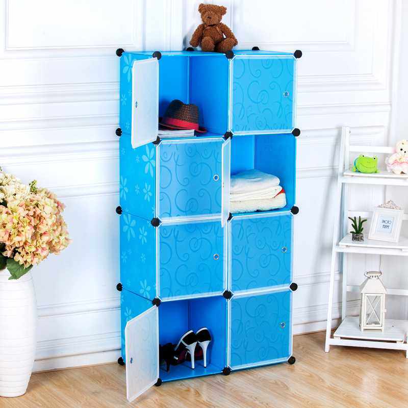 新款直销柯彤8格自由组合衣柜pp树脂组柜子 简约卧室收纳组合整理,淘宝优惠券,粉丝福利购,淘宝优惠卷