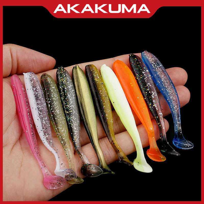 新款直销双色T尾10枚装5.5/7/9cm路亚饵软虫远投假饵钓鳜鱼鲈鱼翘,淘宝优惠券,粉丝福利购,淘宝优惠卷