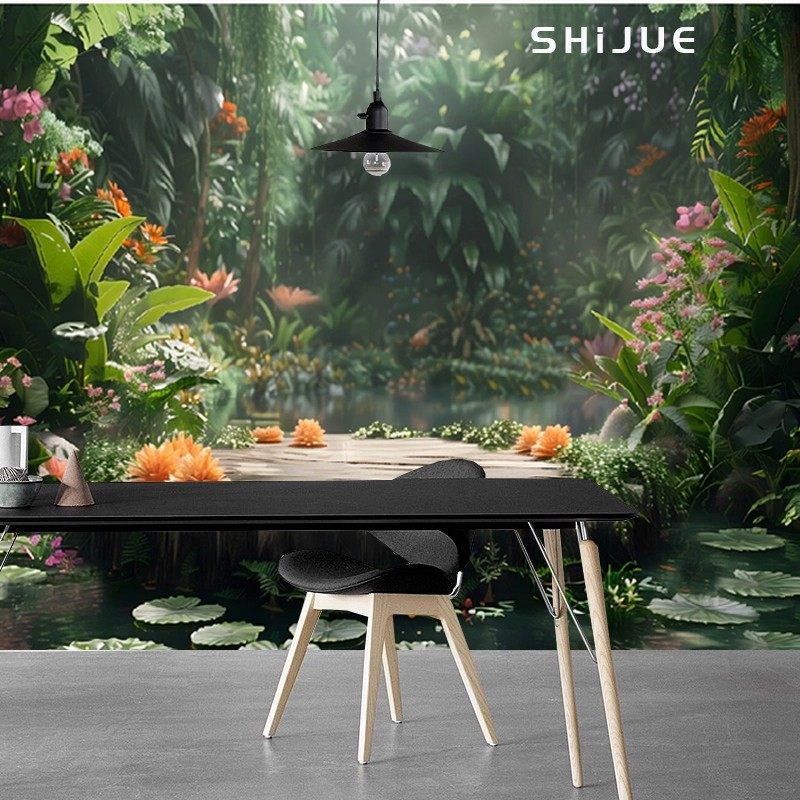 东南亚原始3D森林大自然壁纸客厅沙发卧室大树壁画电视机背景墙布,淘宝优惠券,粉丝福利购,淘宝优惠卷