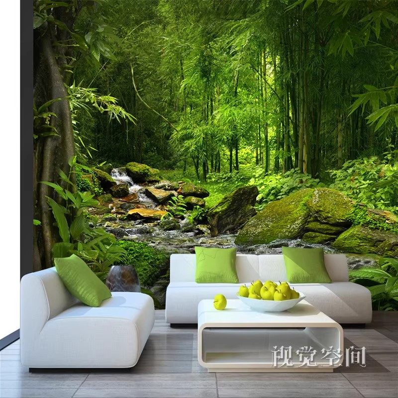 东南亚原始森林艺术壁纸客厅沙发壁布百年大树壁画电视机背景墙布,淘宝优惠券,粉丝福利购,淘宝优惠卷