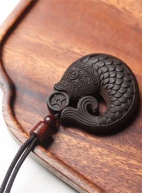 【抖音爆款】非遗古法手工制作合香牌黑龙涎锦鲤吊坠脖挂车挂件