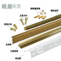 Integrated ceiling aluminium buckle plate complete mounting accessory light steel double-sided baking lacquered main keel triangular auxiliary keel material