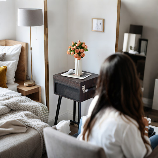 Fanhao Reproductor de discos de vinilo Altavoz Bluetooth retro