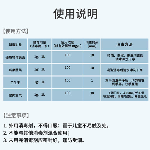 次氯酸消毒片医用公用洗衣机杀菌泡腾片酒店宿舍衣物空气宠物医院 - 图2