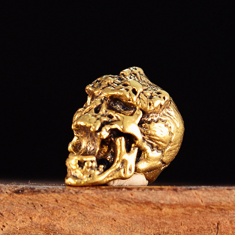 骷髅头热卖手工EDC刀坠串饰挂件黄铜DIY白铜背包尾坠,淘宝优惠券,粉丝福利购,淘宝优惠卷