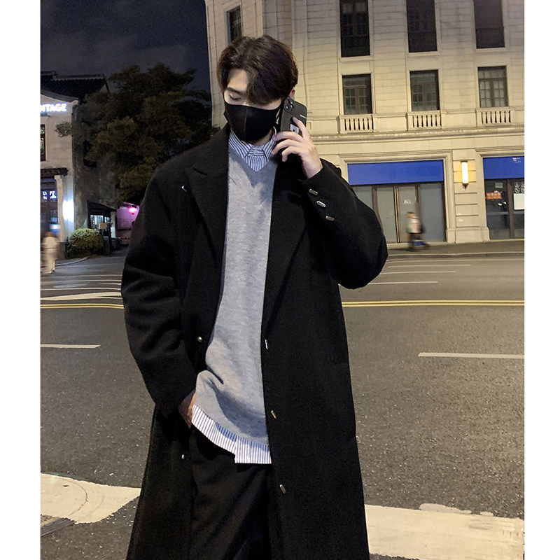 英伦风大衣男加厚假两件一衣两穿可拆卸呢子风衣冬季长款毛呢外套,淘宝优惠券,粉丝福利购,淘宝优惠卷