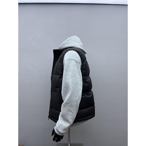 黑色九江羽绒棉马甲男款冬季外穿无袖坎肩棉服高级感加厚叠穿背心 - 图0