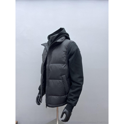 黑色九江羽绒棉马甲男款冬季外穿无袖坎肩棉服高级感加厚叠穿背心 - 图2