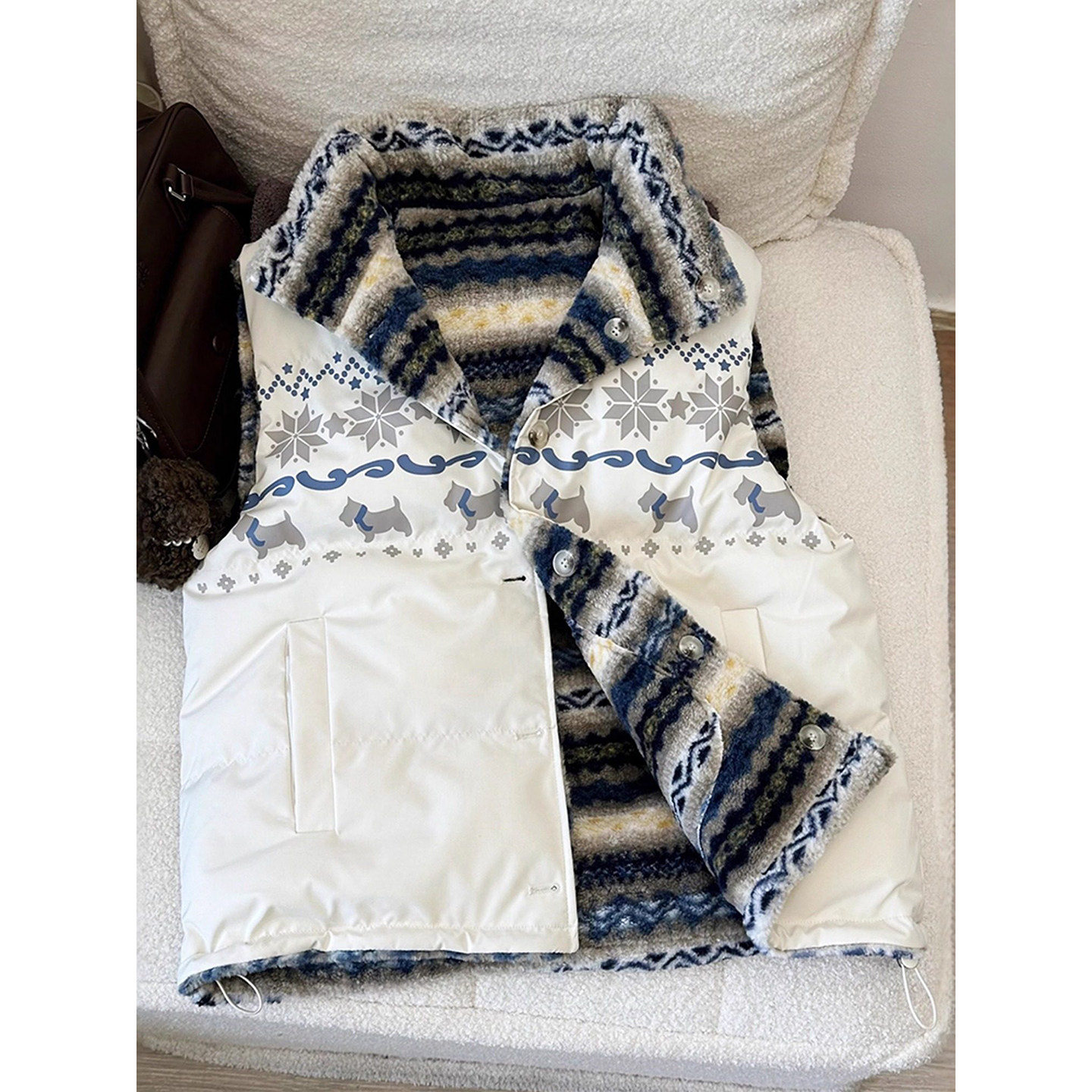 双面穿费尔岛马甲款羽绒棉服男款冬季羊羔绒背心韩系情侣立领坎肩,淘宝优惠券,粉丝福利购,淘宝优惠卷