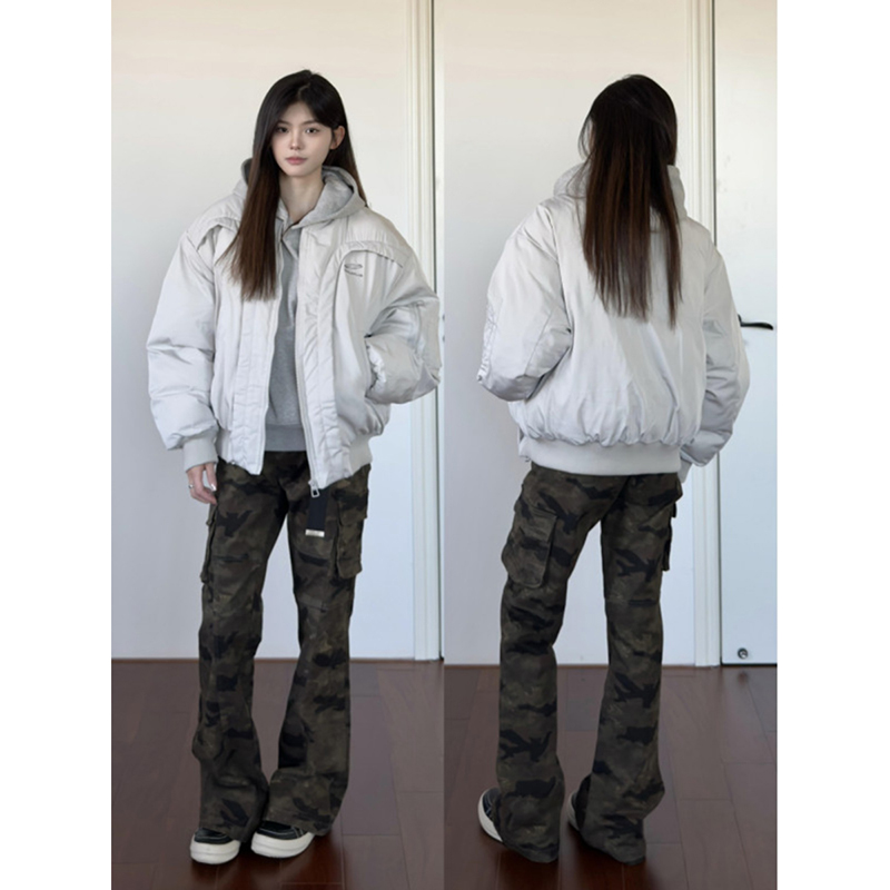 美式vibe解构弧形棒球服高级感痞帅一整套ootd穿搭男廓形短款夹克 - 图3