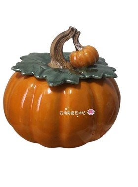 南瓜创意中式摆i件办公室陶瓷糖果茶叶罐储钱罐电视柜装饰品送礼