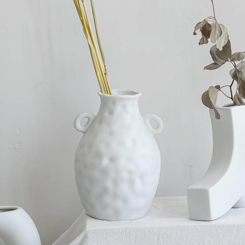 欧式素烧异形陶瓷花瓶客厅家居桌面干花插花装饰摆件手工,淘宝优惠券,粉丝福利购,淘宝优惠卷