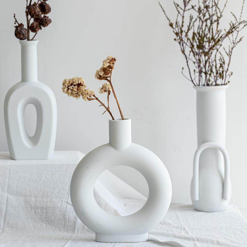 欧式素烧异形陶瓷花瓶客厅家居桌面干花插花装饰摆件手工,淘宝优惠券,粉丝福利购,淘宝优惠卷